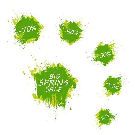 Spring sale badge, label, banner.のイラスト素材