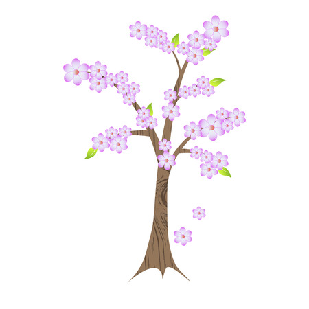 beautiful color tree, isolated on a whiteのイラスト素材