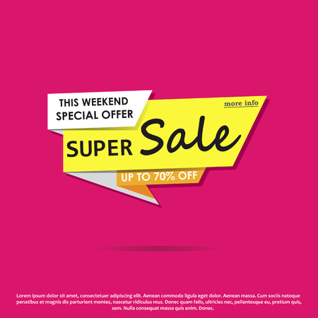 Sale banner template design. Super sale.のイラスト素材