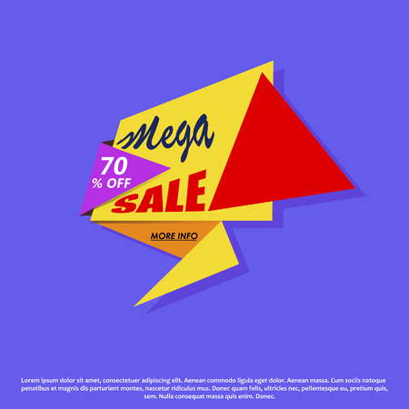Mega sale banner designのイラスト素材
