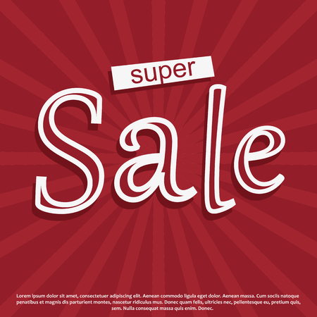 Sale banner template design. Super sale.のイラスト素材