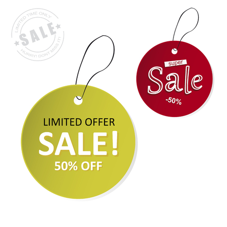 Sale tags, banner design.のイラスト素材