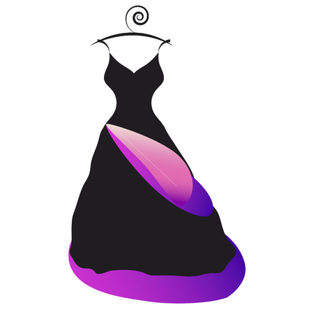 Wedding dress design, isolated on a whiteのイラスト素材