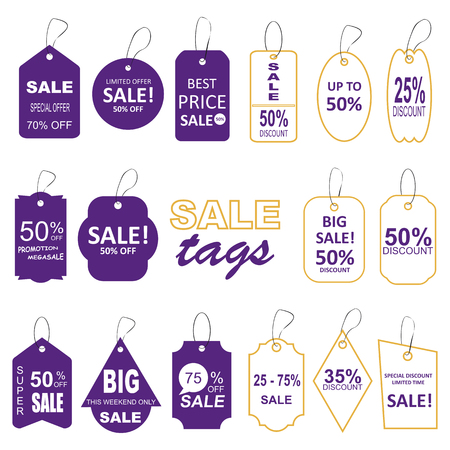 Sale labels and Sale tags set.のイラスト素材