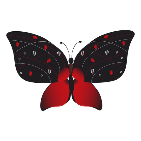 silhouette,beautiful butterflies, isolated on a whiteのイラスト素材