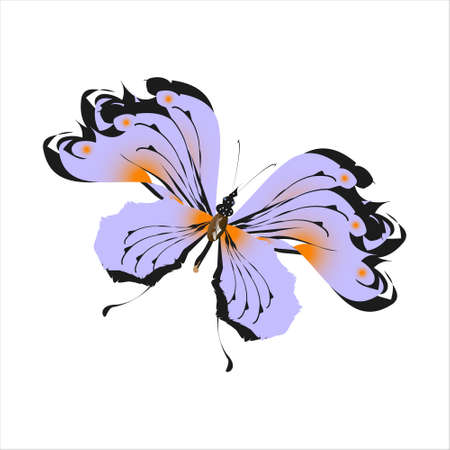 silhouette, beautiful butterflies, isolated on a whiteのイラスト素材