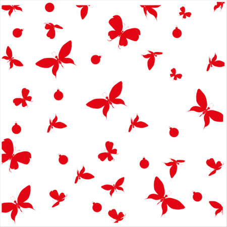 beautiful red butterflies, isolated on a whiteのイラスト素材