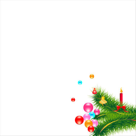 Christmas tree decor isolated on a whiteのイラスト素材