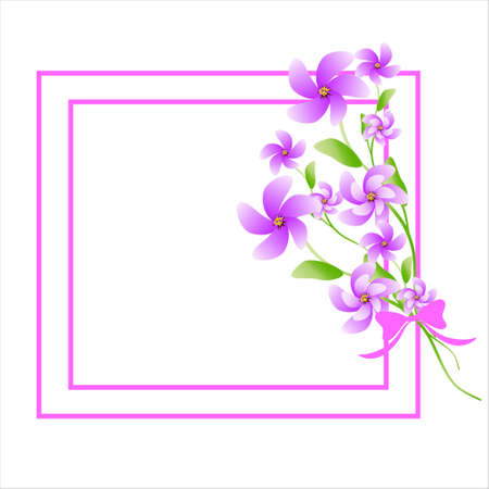 beautiful color flowers, isolated on a whiteのイラスト素材