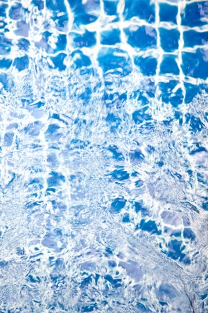 Blue tiles in the swimming poolの写真素材