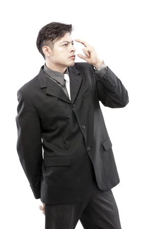 Businessman is thinking of new ideasの写真素材