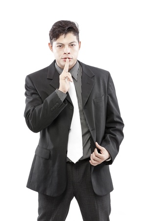 Businessman is thinking of business plan の写真素材
