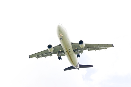 Airplane flying in the air