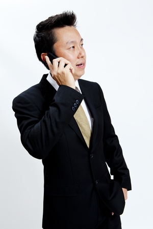 Businessman is on the phone の写真素材