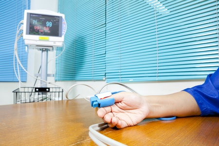 Patient is doing checkup in the hospital の写真素材