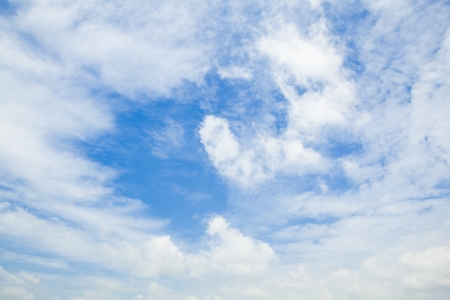 Blue sky on a cloudy dayの写真素材
