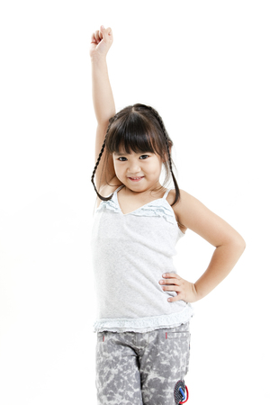 Girl posing for the cameraの写真素材