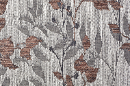 Leaf patterned fabricの写真素材