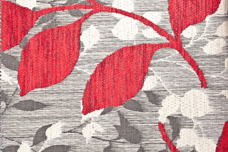 Leaf patterned fabricの写真素材