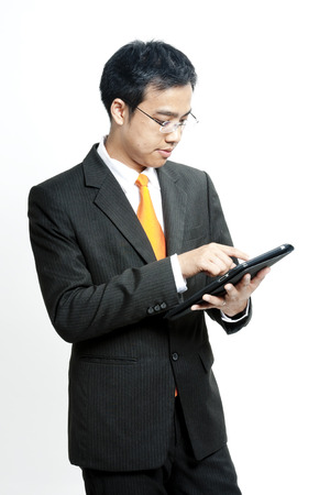 Businessman with tablet computerの写真素材