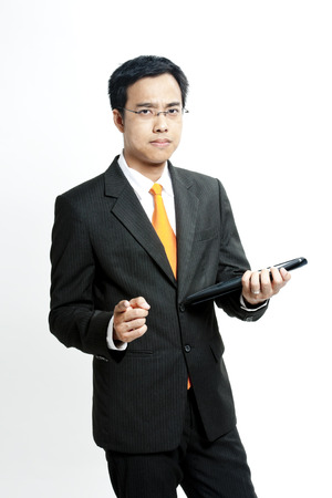 Businessman with tablet computerの写真素材