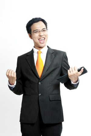 Businessman cheeringの写真素材