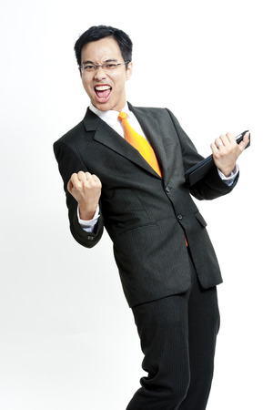 Businessman cheeringの写真素材