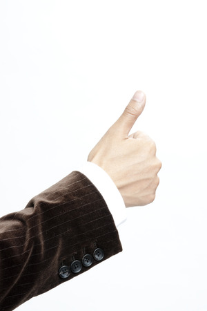 Businessman with thumbs upの写真素材