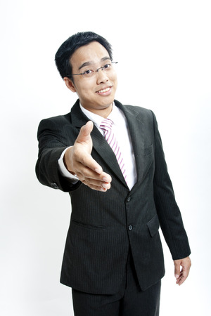 Businessman offering a handshakeの写真素材