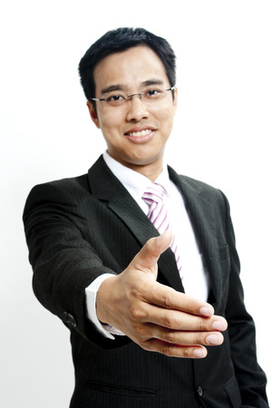 Businessman offering a handshakeの写真素材