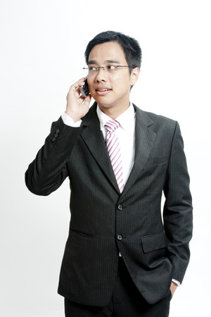 Businessman on a phone callの写真素材