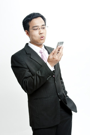 Businessman using a smartphoneの写真素材