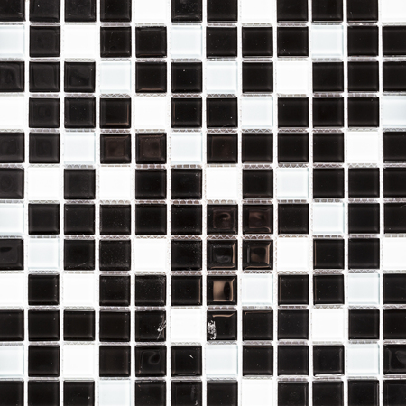 Background of black and white tilesの写真素材