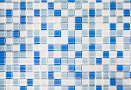 Background of blue and white tilesの写真素材