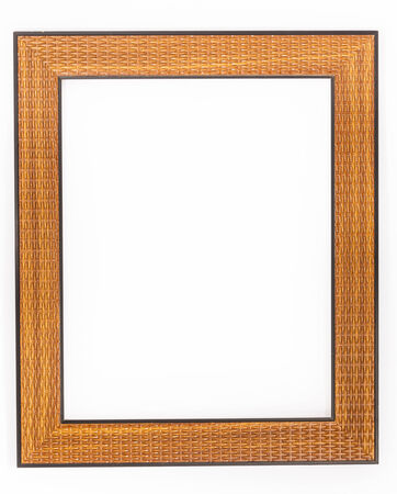 Woven frame isolated on white backgroundの写真素材