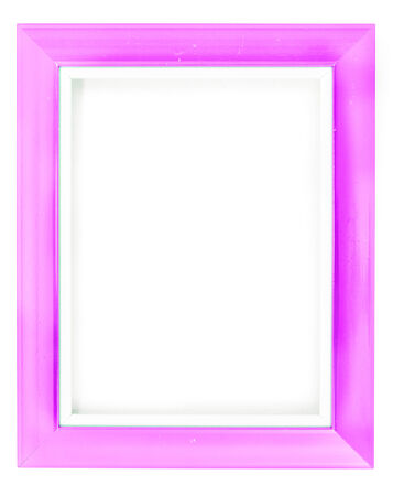 Pink frame isolated on white backgroundの写真素材