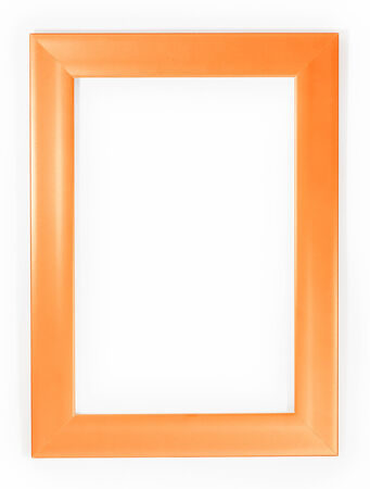 Orange frame on white backgroundの写真素材
