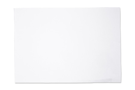 White paper sheet isolated on white backgroundの写真素材