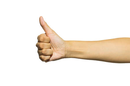 Thumb up or like count isolated on white background