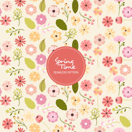 Colorful Nature Seamless Backgroundのイラスト素材