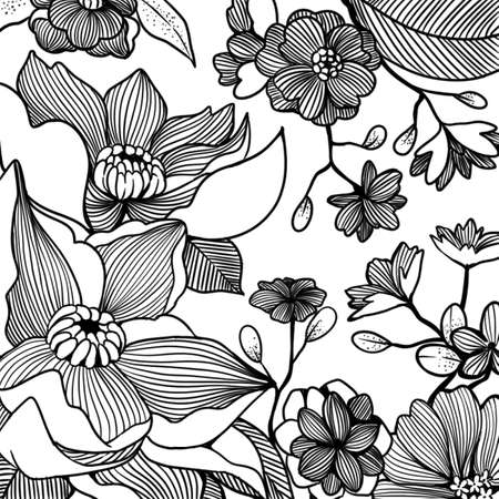 Pretty and elegant background with colorful flowers themeの写真素材