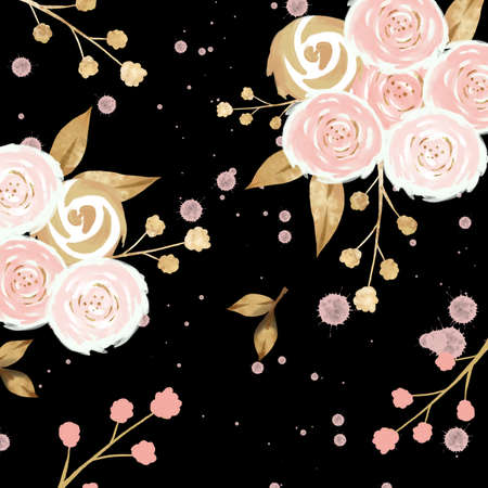 Pretty and elegant background with colorful flowers themeの写真素材