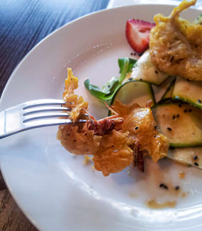 Insects on a plate. Future meals. Alternative food.の写真素材