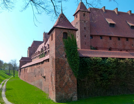 Malbork Castle in Poland. Malbork Castle is a medieval castle complex in Malbork, Poland.の写真素材
