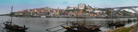 Panoramic view of Porto, Portugal. Porto is the second largest city in Portugal.の写真素材