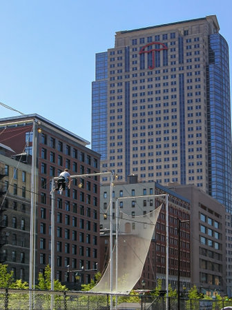 Skate park in Lower Manhattan.の写真素材