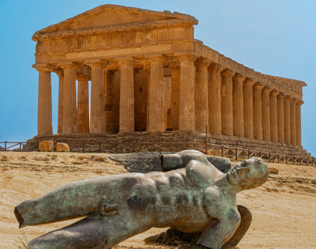 Temple of Concordia, Agrigento, Sicily, Italyの写真素材