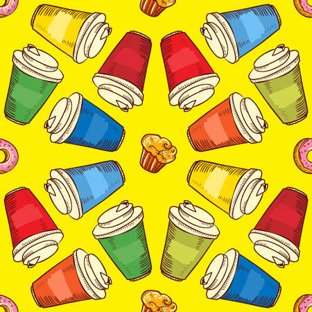 Vector illustrated idea of a rich menu of cafe or tea-room のイラスト素材