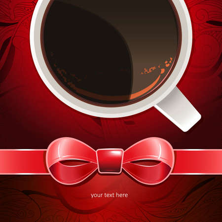 Vector greeting card for those who loves coffee with place for your textのイラスト素材