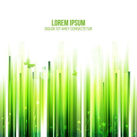 Abstract seamless grass with floral elementsのイラスト素材